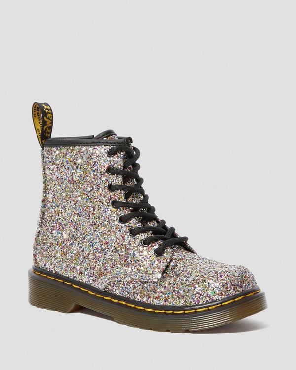 Dr Martens Dětské Kotníkové Boty Junior 1460 Chunky Glitter Viacfarebný Stříbrné, CZ-127584